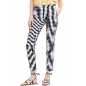 J. Crew navy gingham Martie Pants